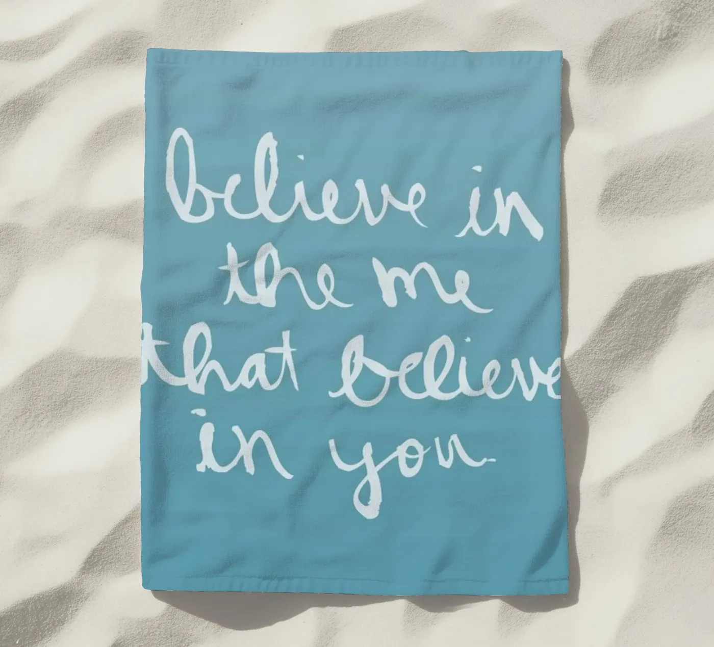 Believe beach towel by Dead Language