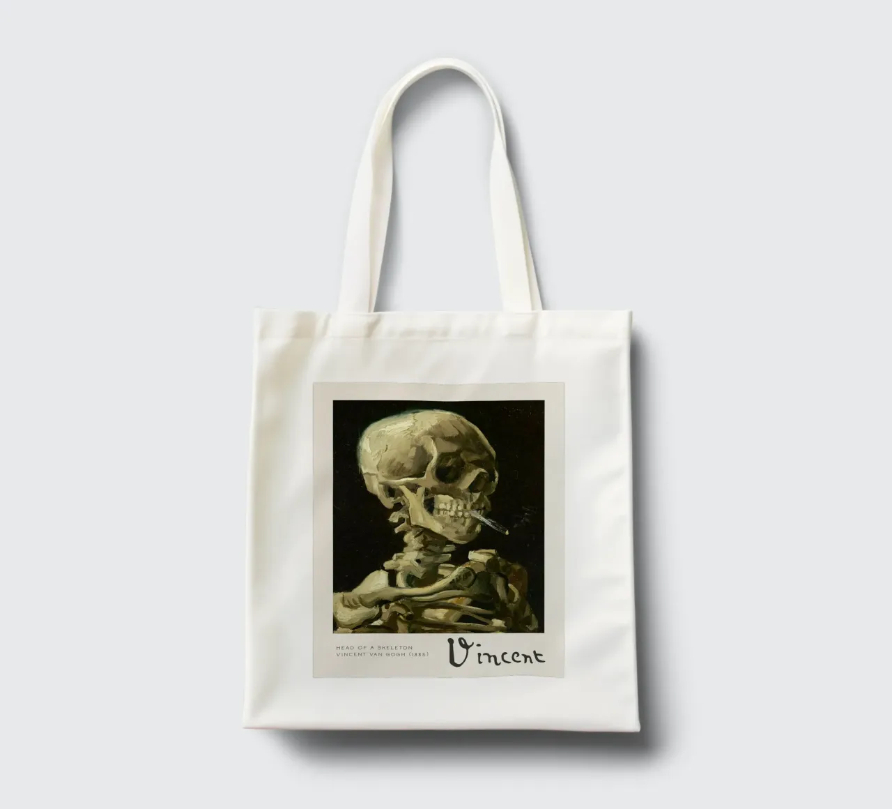 Head Of A Skeleton borsa in juta da janetlynn