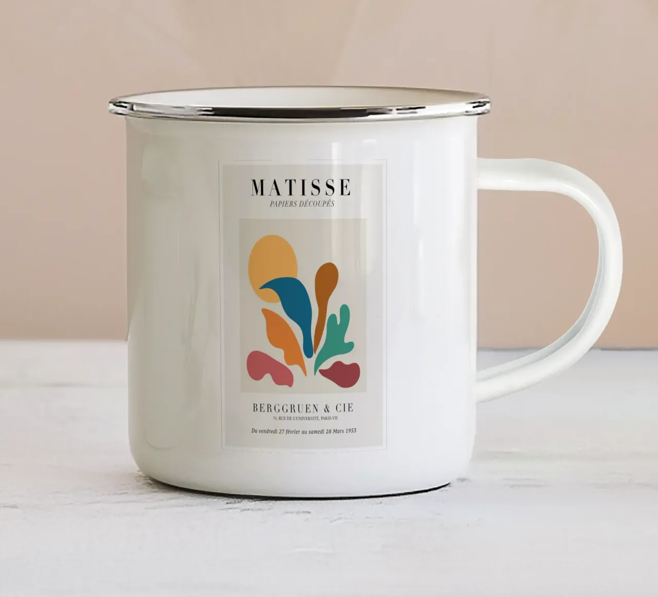 Matisse "Papiers Découpés" Forme astratte Stampa solare tazza in smalto da homdeco