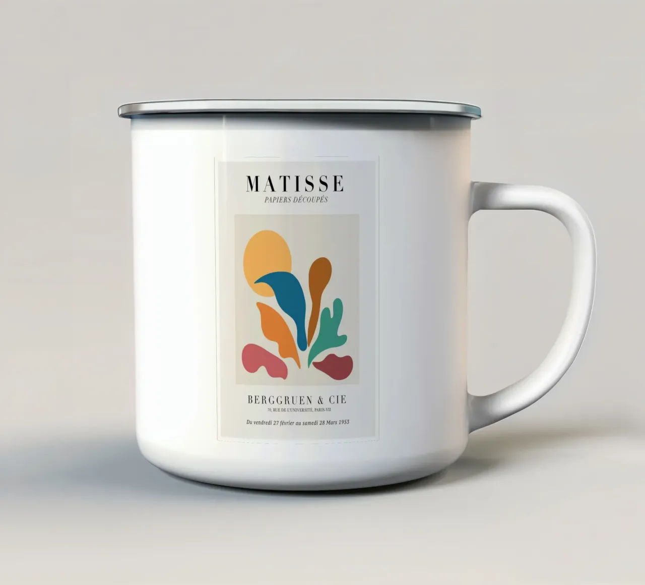 Matisse "Papiers Découpés" Forme astratte Stampa solare tazza in smalto da homdeco