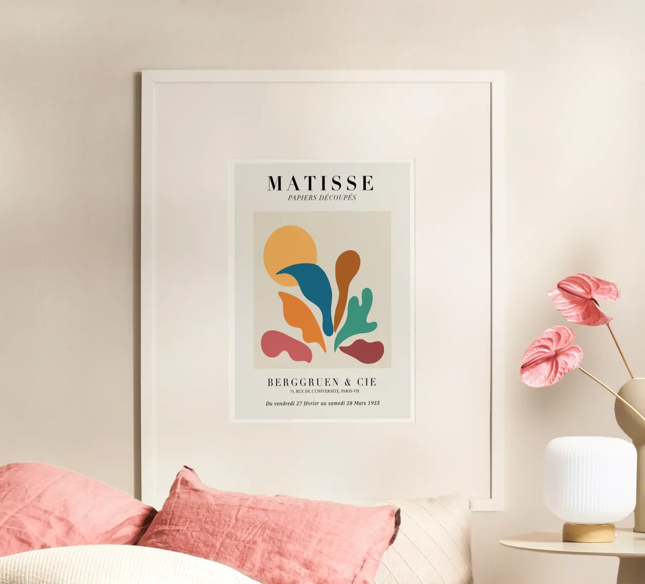 Matisse "Papiers Découpés" Forme astratte Stampa solare poster con telaio in alluminio da homdeco