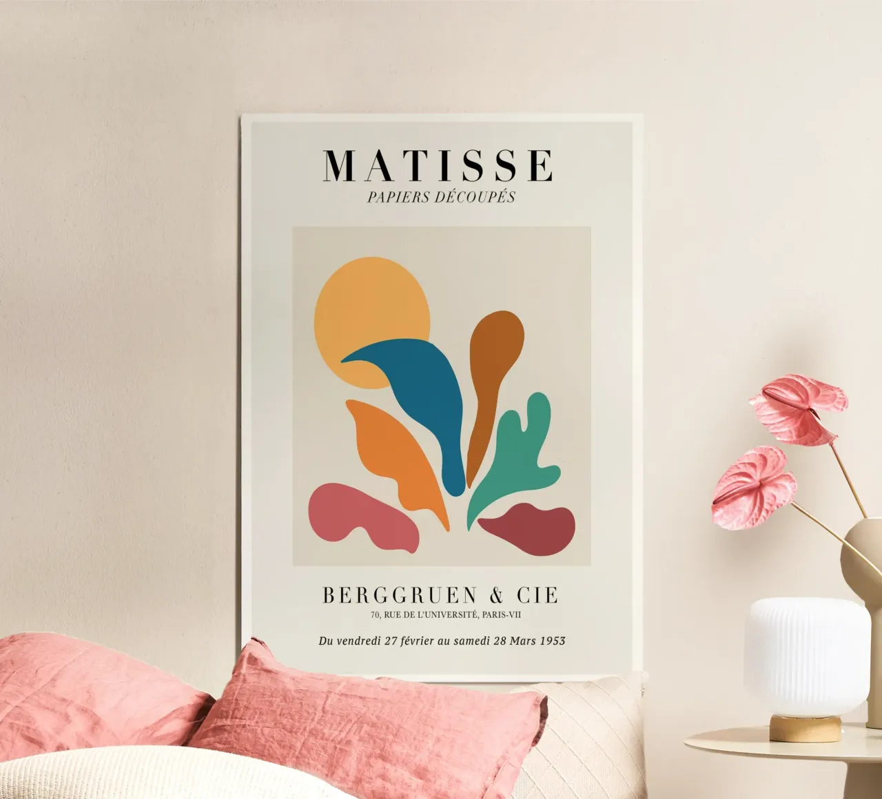 Matisse "Papiers Découpés" Forme astratte Stampa solare poster con telaio in alluminio da homdeco