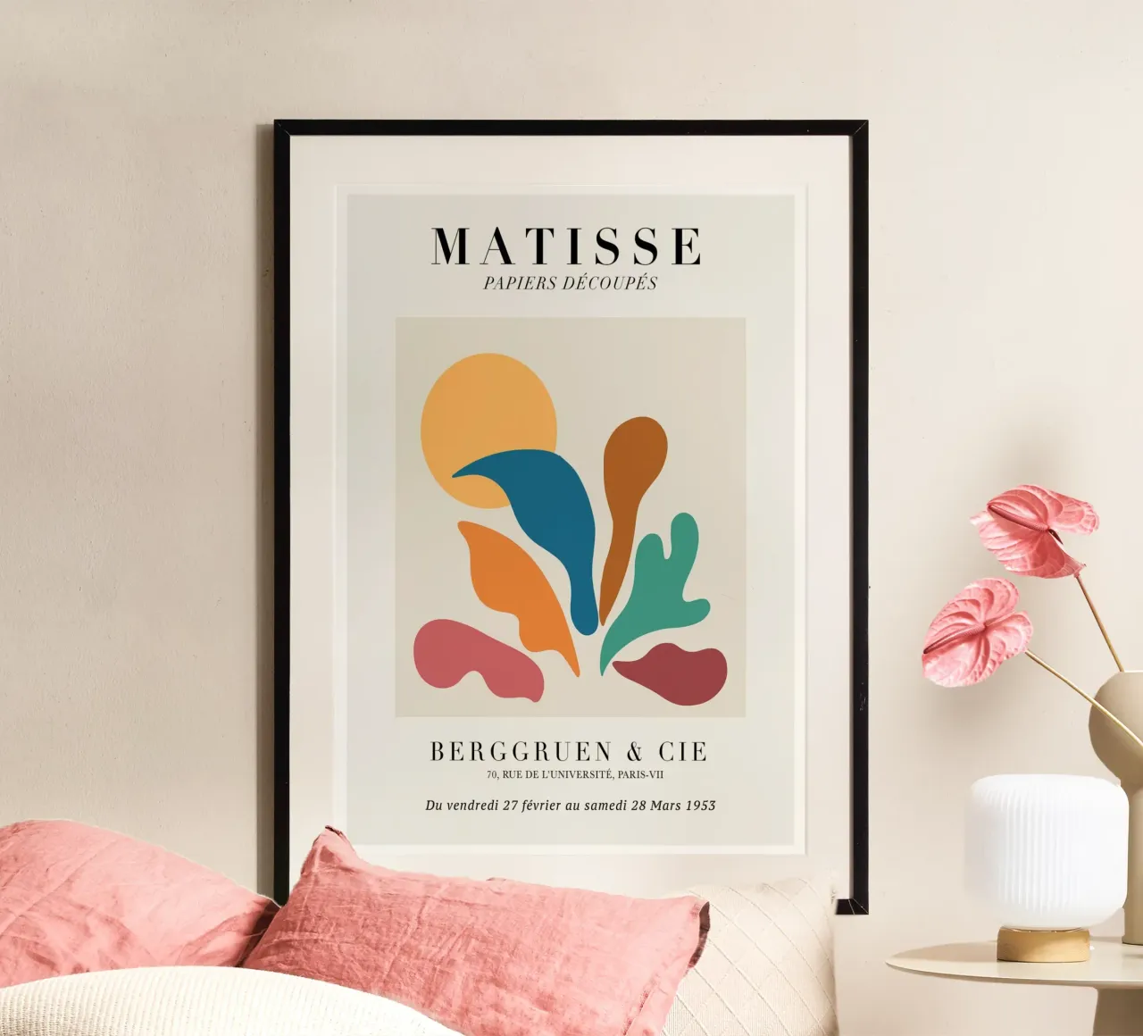 Matisse "Papiers Découpés" Forme astratte Stampa solare poster con telaio in alluminio da homdeco