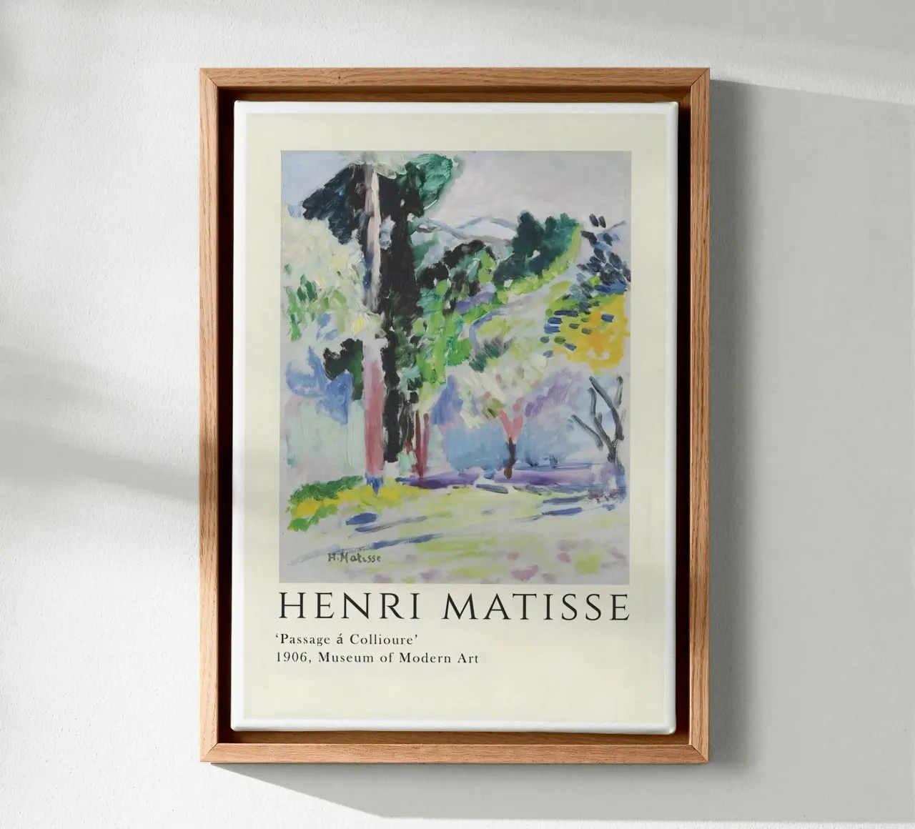 Matisse "Passage à Collioure" Fauvist Landscape Print canvas with Floater frame by homdeco