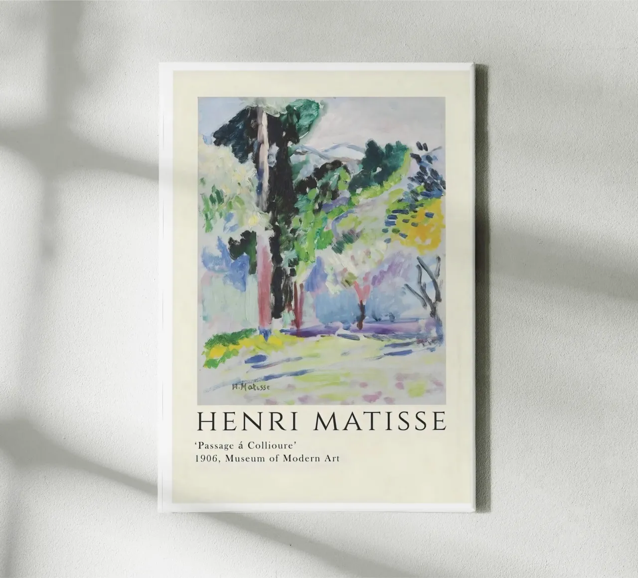 Matisse "Passage à Collioure" Fauvist Landscape Print canvas with Floater frame by homdeco