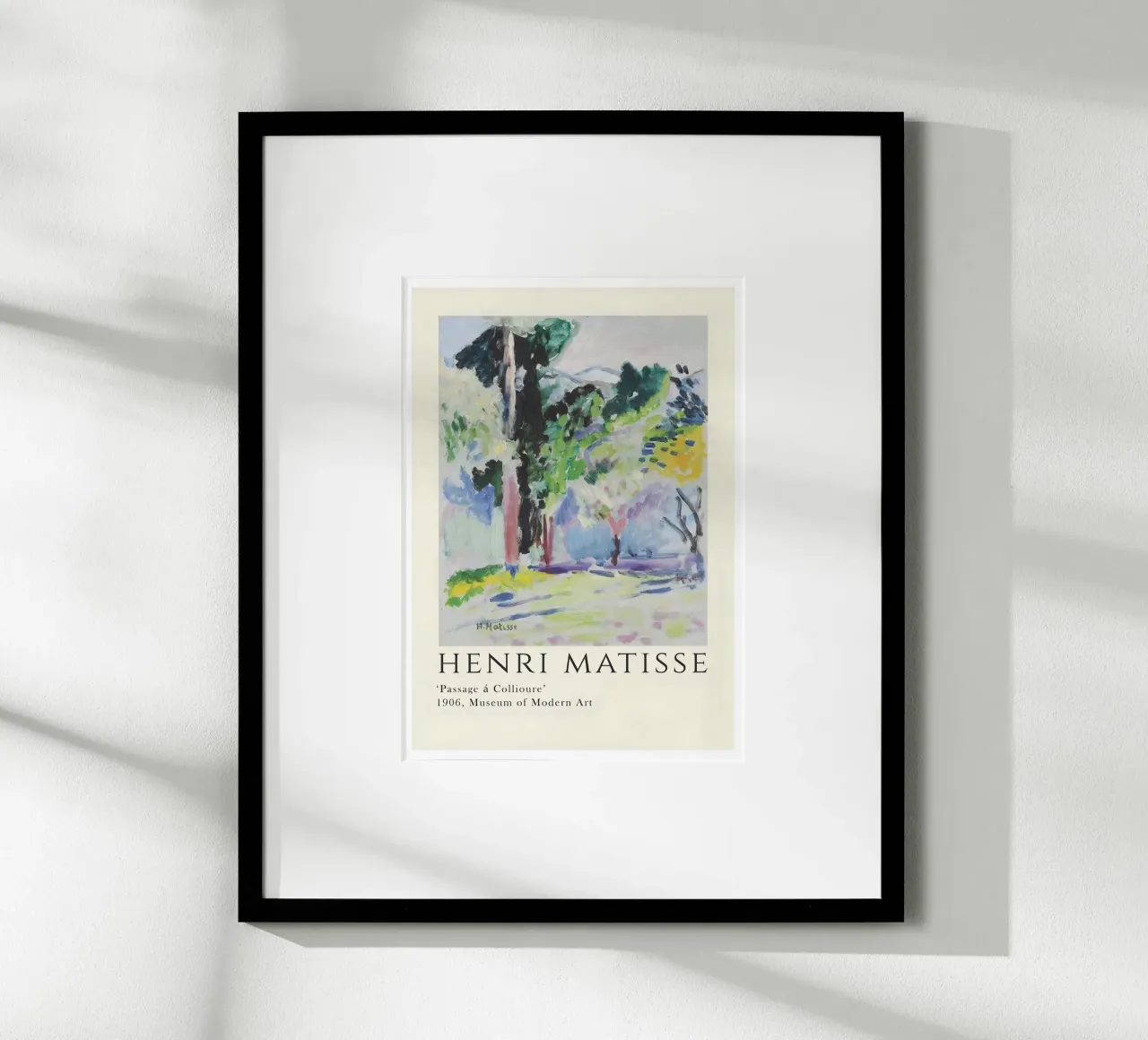 Matisse "Passage in Collioure" Fauvist Landscape Print Poster mit Aluminium Rahmen von homdeco