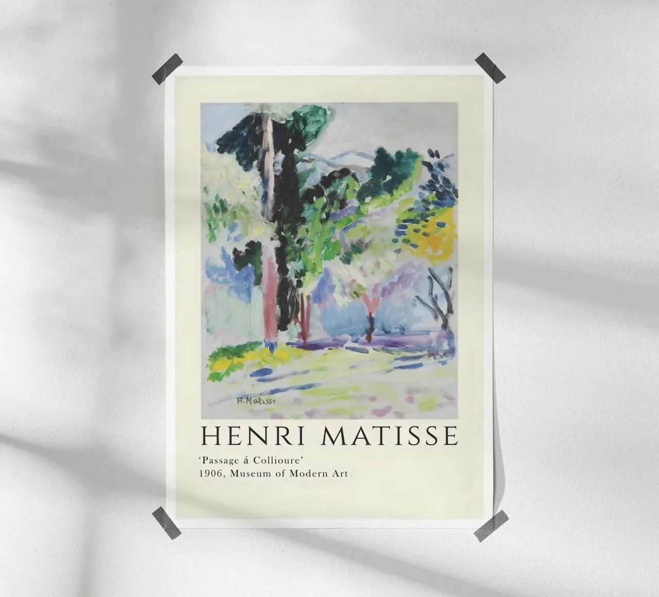 Matisse "Passage in Collioure" Fauvist Landscape Print Poster mit Aluminium Rahmen von homdeco