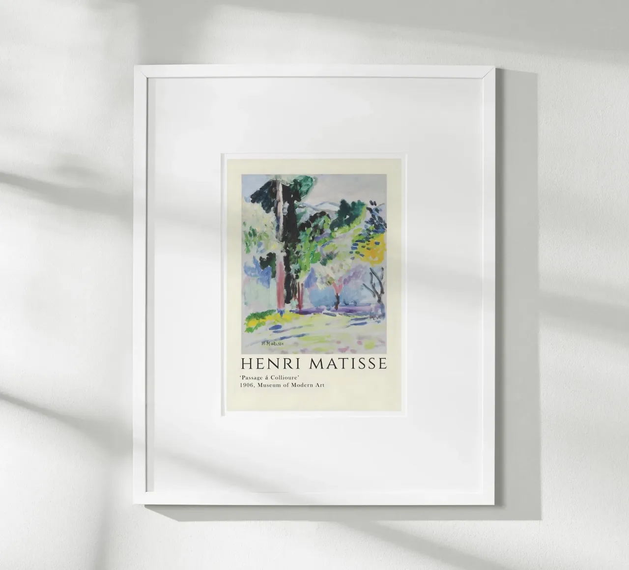 Matisse "Passage in Collioure" Fauvist Landscape Print Poster mit Aluminium Rahmen von homdeco