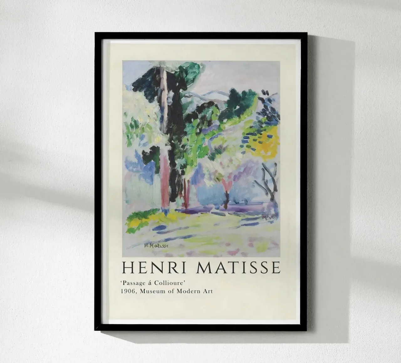 Matisse "Passage in Collioure" Fauvist Landscape Print Poster mit Aluminium Rahmen von homdeco