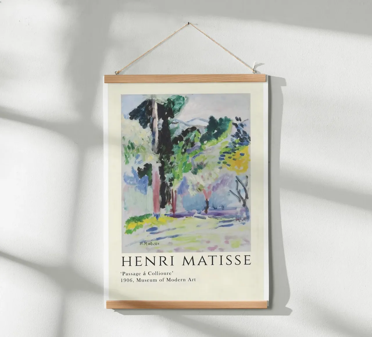 Matisse "Passage in Collioure" Fauvist Landscape Print Poster mit Aluminium Rahmen von homdeco