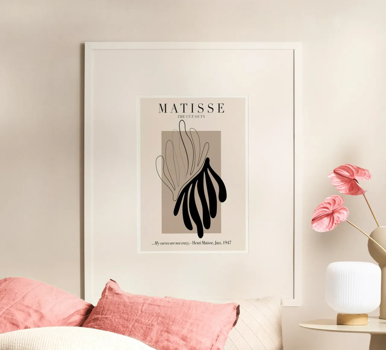 Matisse "De uitsnijdingen" Abstract Botanisch Lijnkunstwerk poster van homdeco