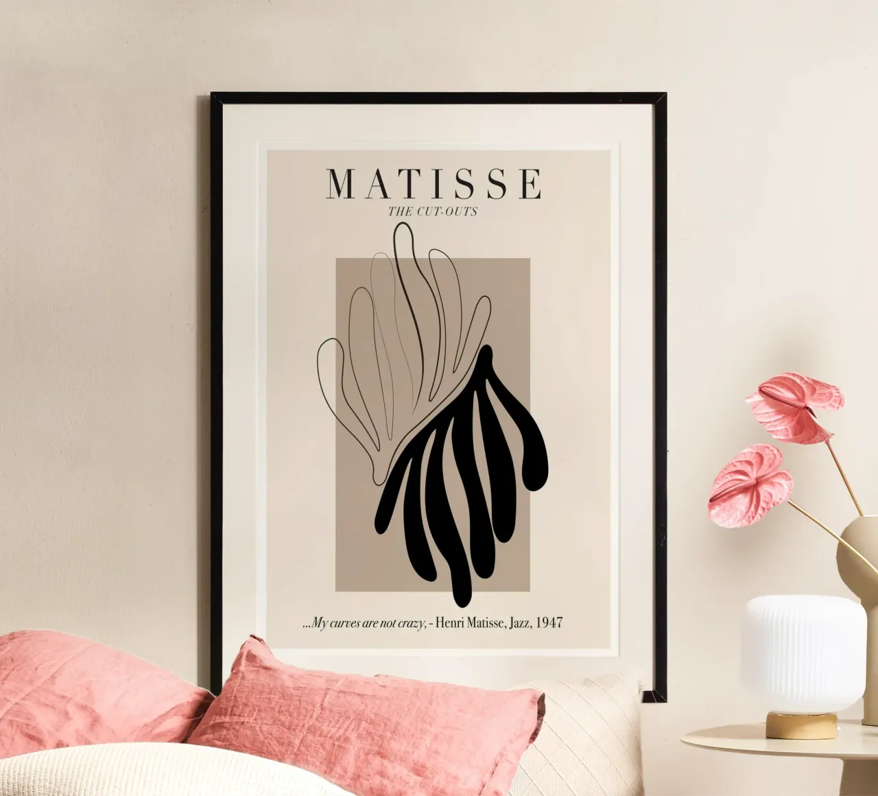 Matisse "De uitsnijdingen" Abstract Botanisch Lijnkunstwerk poster van homdeco