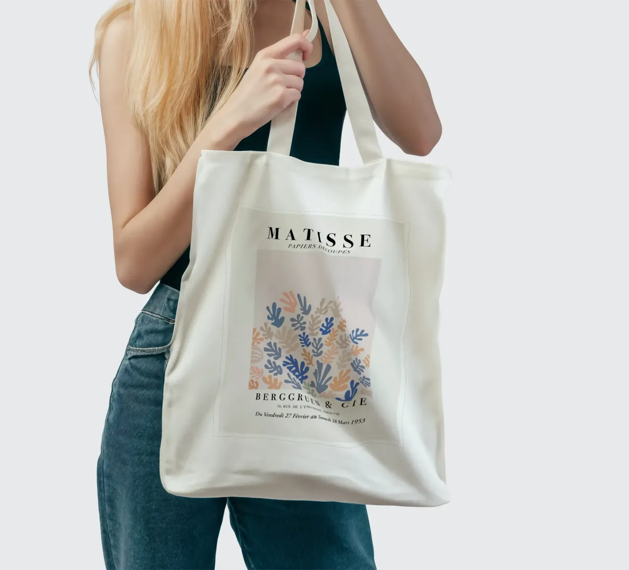 Matisse "Papiers Découpés" Stampa di forme botaniche miste borsa in juta da homdeco