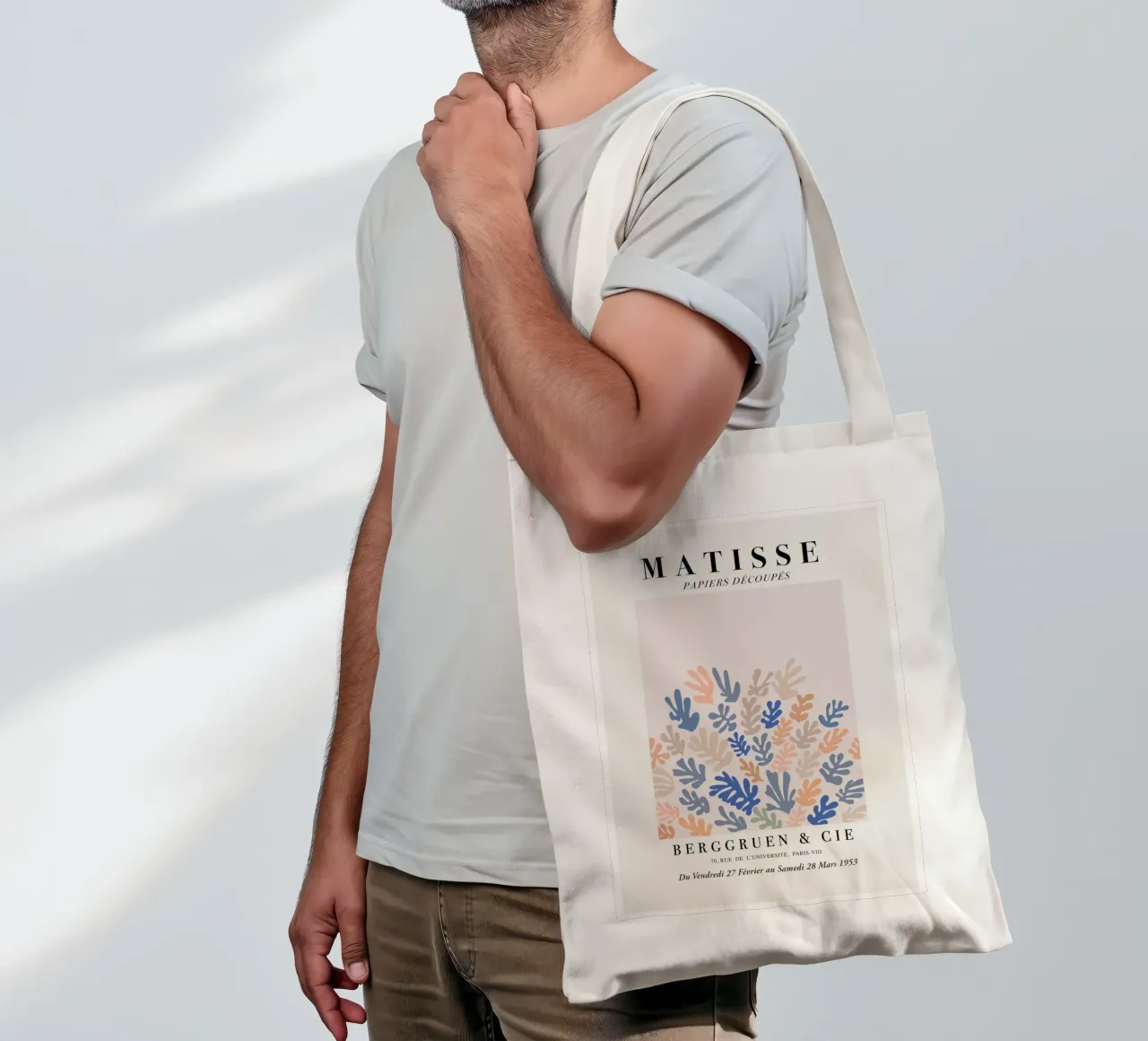 Matisse "Papiers Découpés" Stampa di forme botaniche miste borsa in juta da homdeco