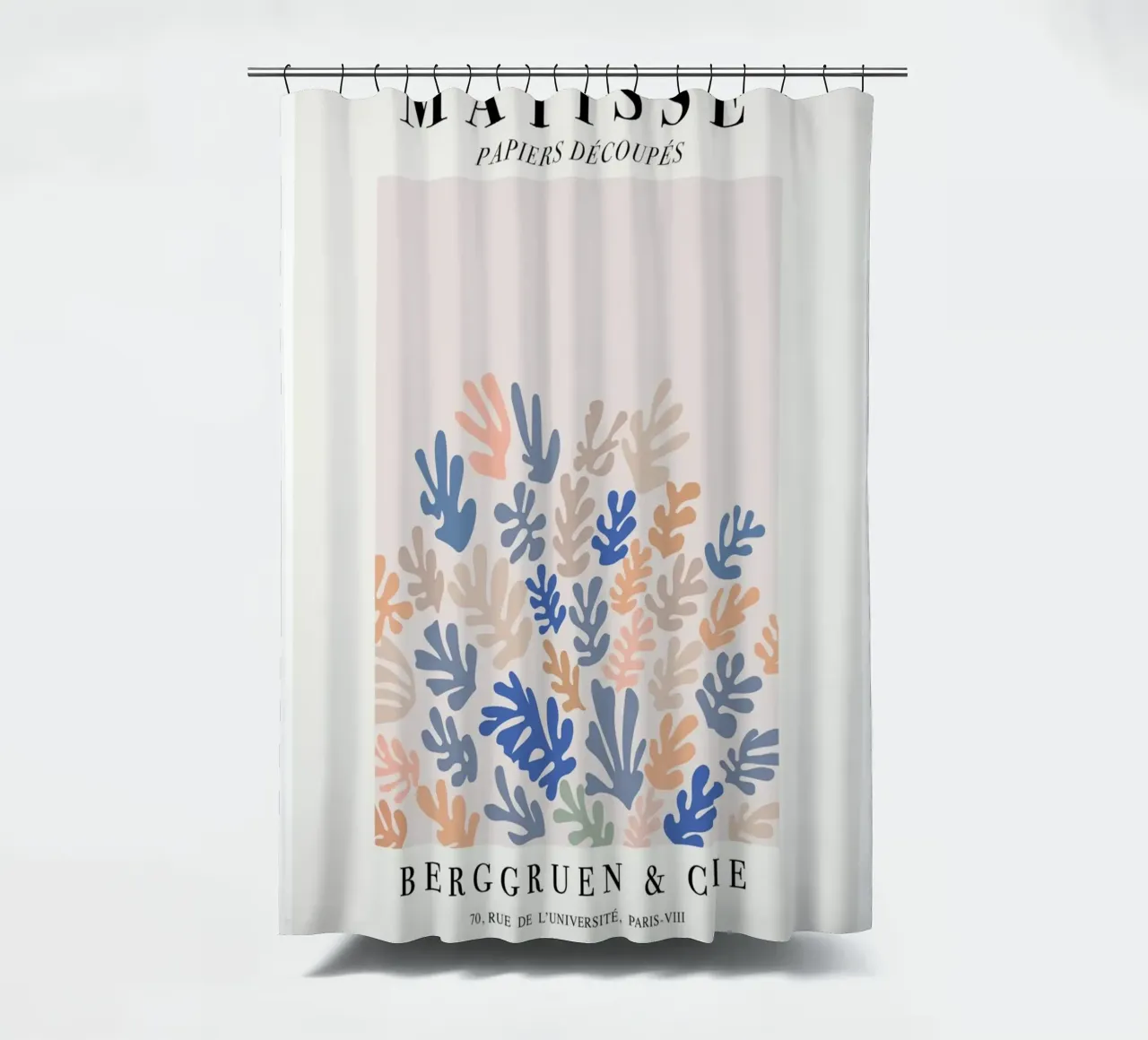 Matisse "Papiers Découpés" Mixed Botanical Forms Print Duschvorhang von homdeco