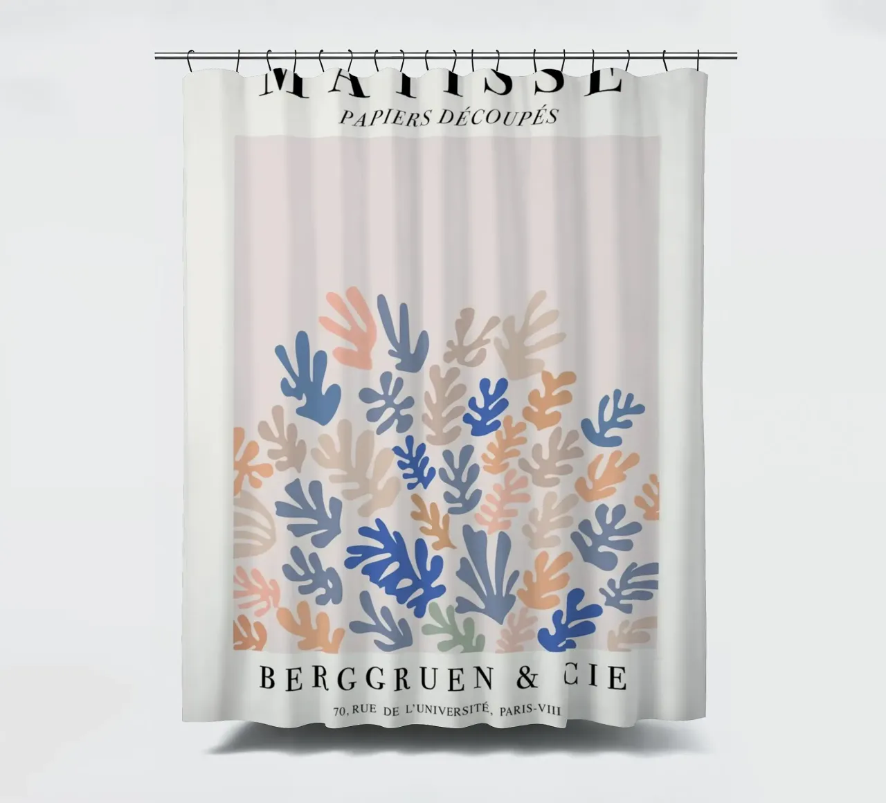 Matisse "Papiers Découpés" Mixed Botanical Forms Print Duschvorhang von homdeco