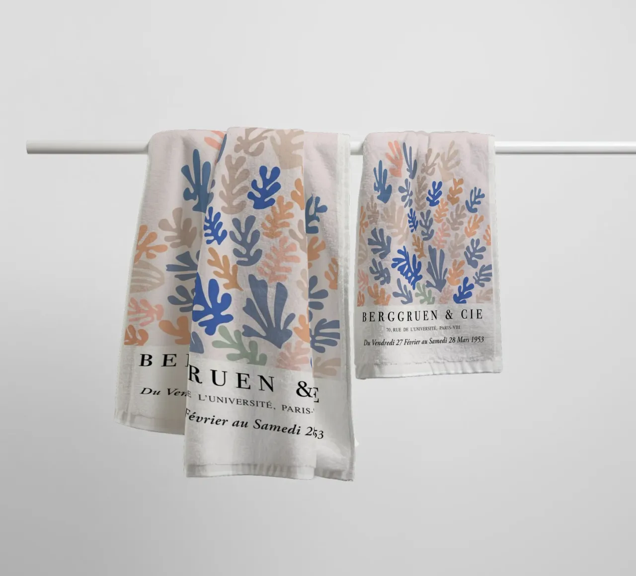Matisse "Papiers Découpés" Stampa di forme botaniche miste asciugamano da bagno da homdeco