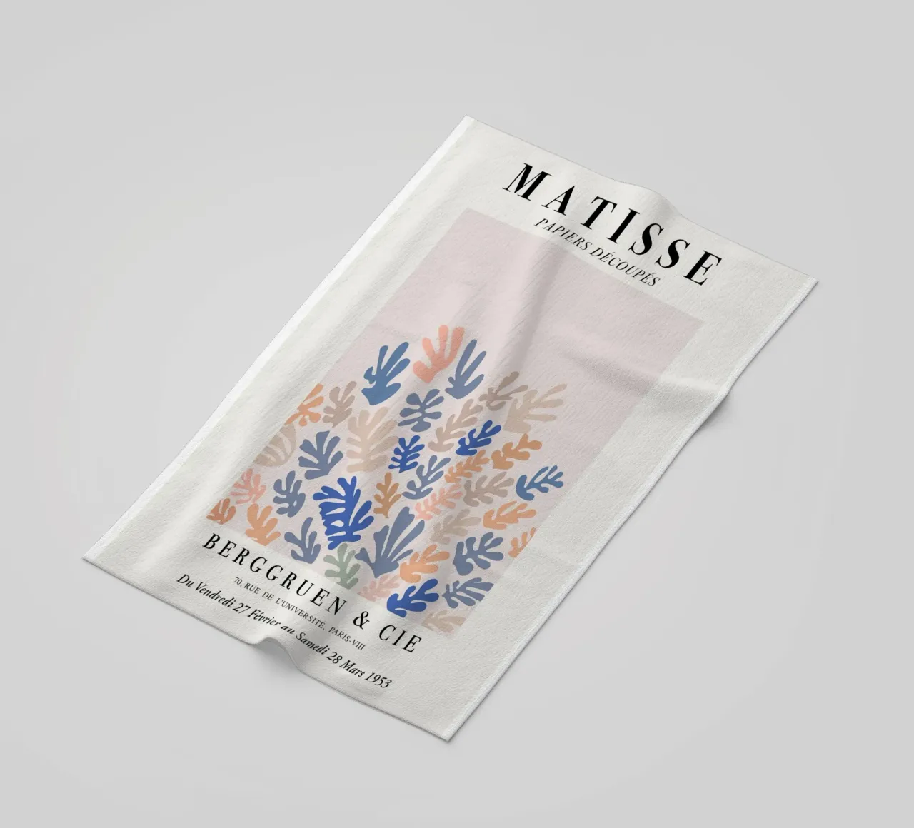 Matisse "Papiers Découpés" Stampa di forme botaniche miste telo mare da homdeco
