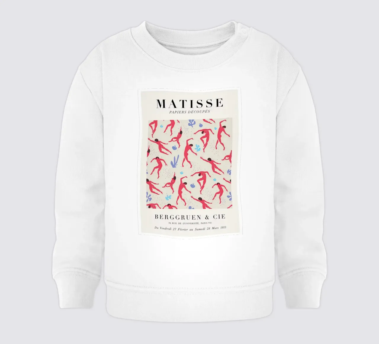 Matisse "Papiers Découpés" Dancing Figures Pattern Print sudadera de bebé de homdeco