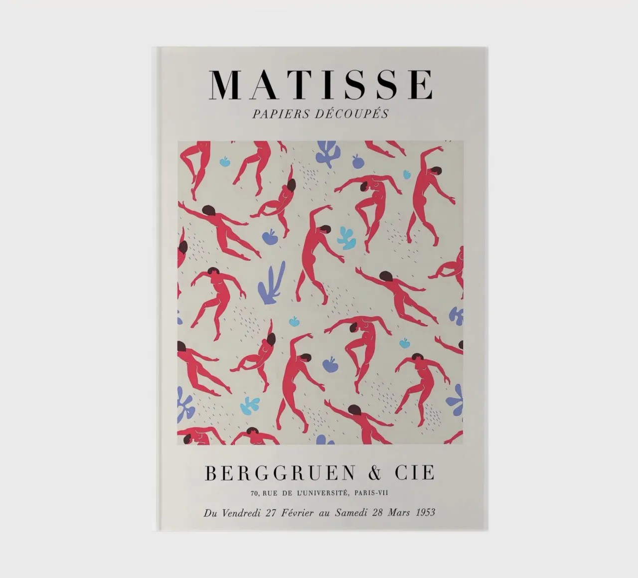 Matisse "Papiers Découpés" Dancing Figures Pattern Print notebook by homdeco