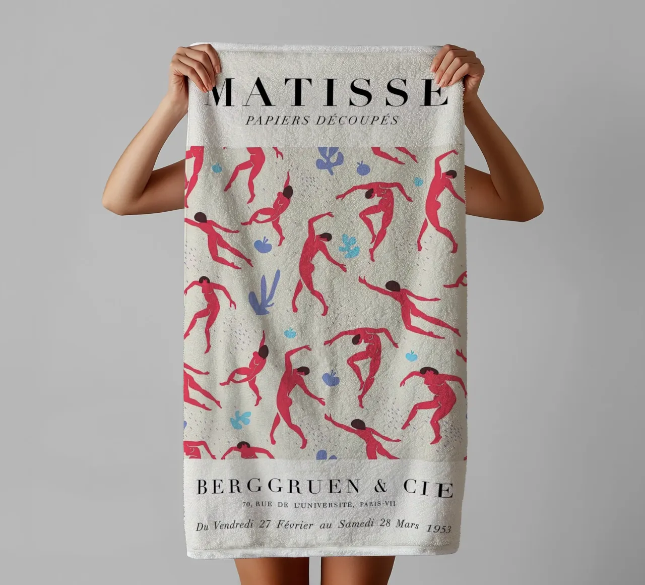 Matisse "Papiers Découpés" Dancing Figures Pattern Print towel by homdeco