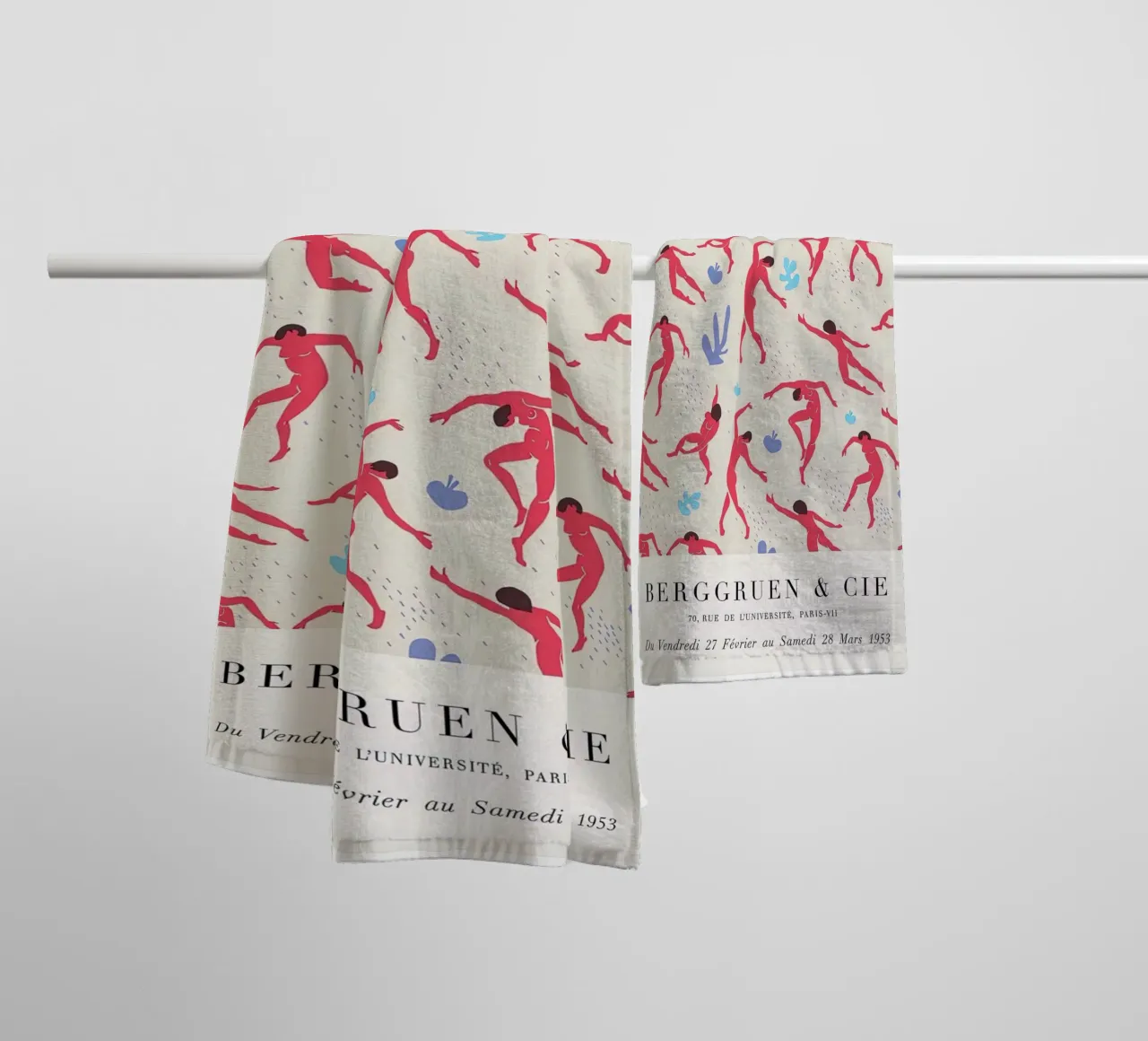 Matisse "Papiers Découpés" Dancing Figures Pattern Print towel by homdeco