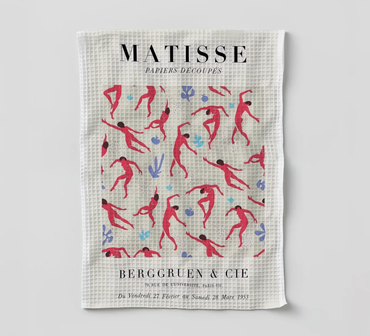 Matisse "Papiers Découpés" Dancing Figures Pattern Print torchon de homdeco