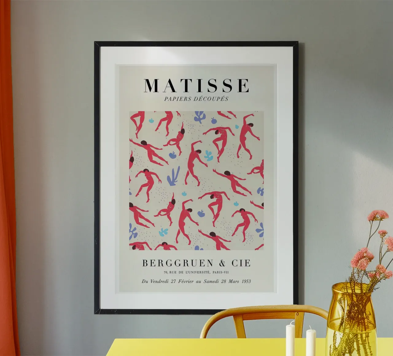 Matisse "Papiers Découpés" Dancing Figures Pattern Print poster de homdeco