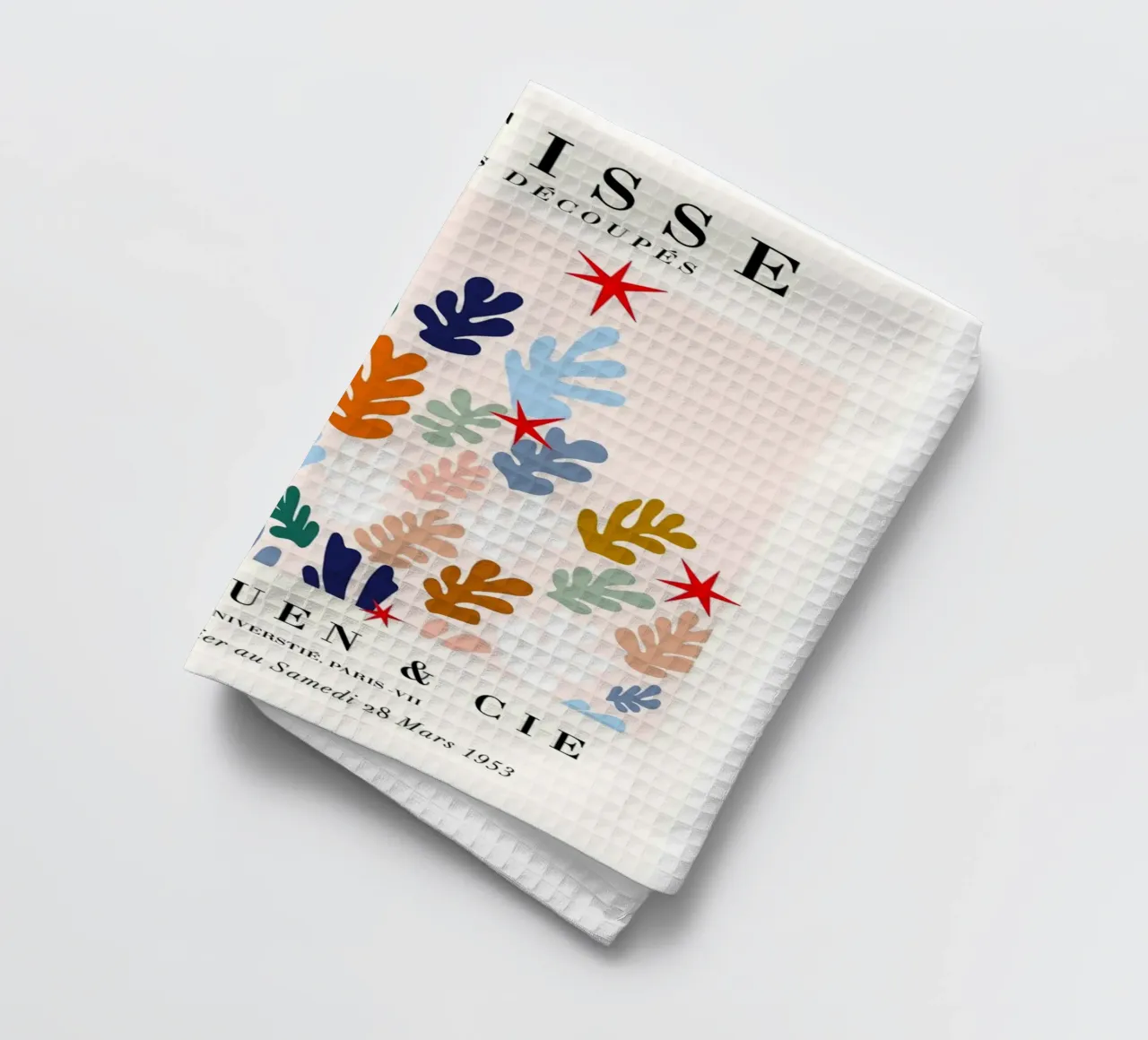 Matisse "Papiers Découpés" Vibrant Abstract Celebration Prin tea towel by homdeco