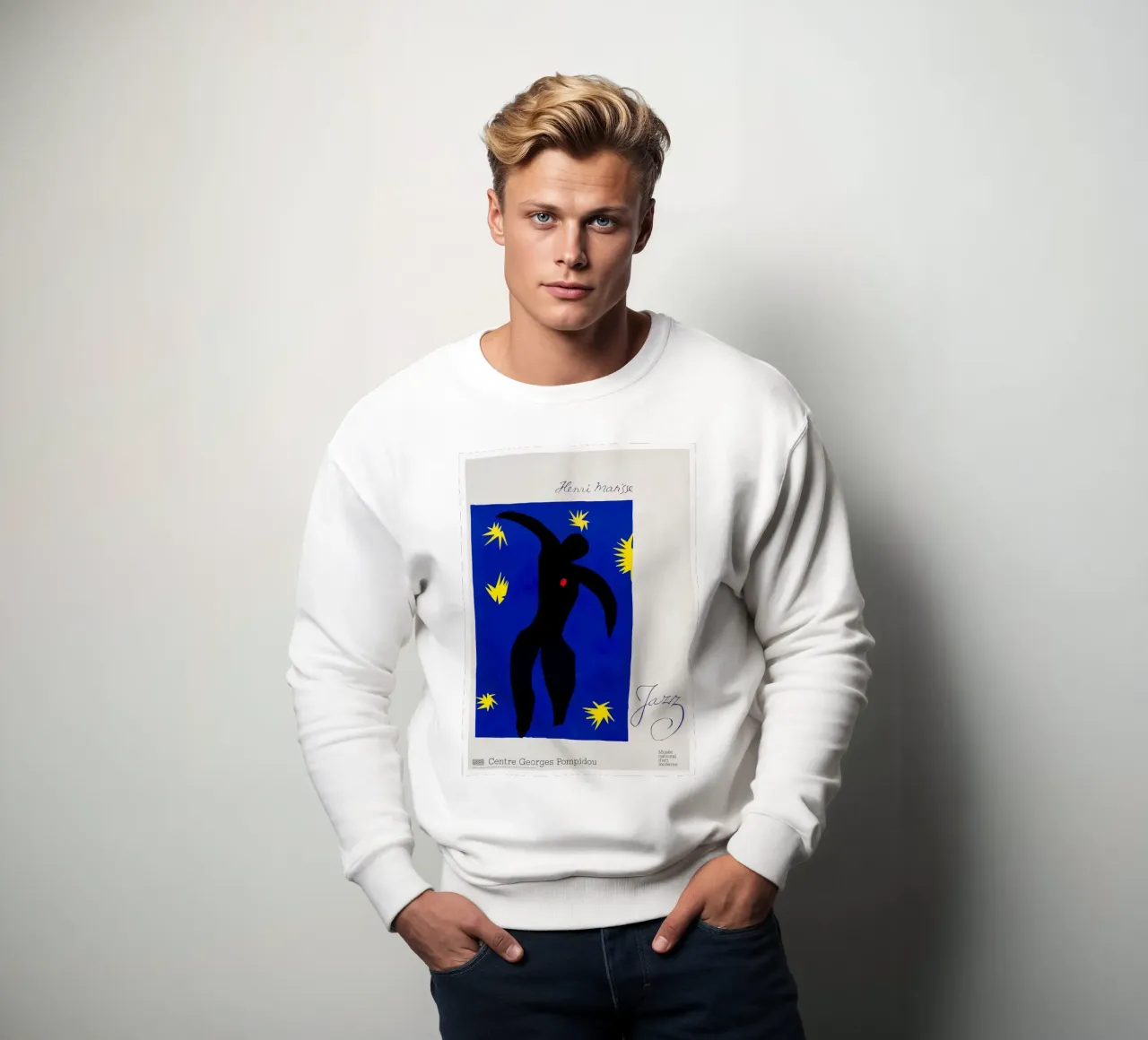 Matisse Jazz - Georges Pompidou Abstract Figure Print sweatshirt by homdeco