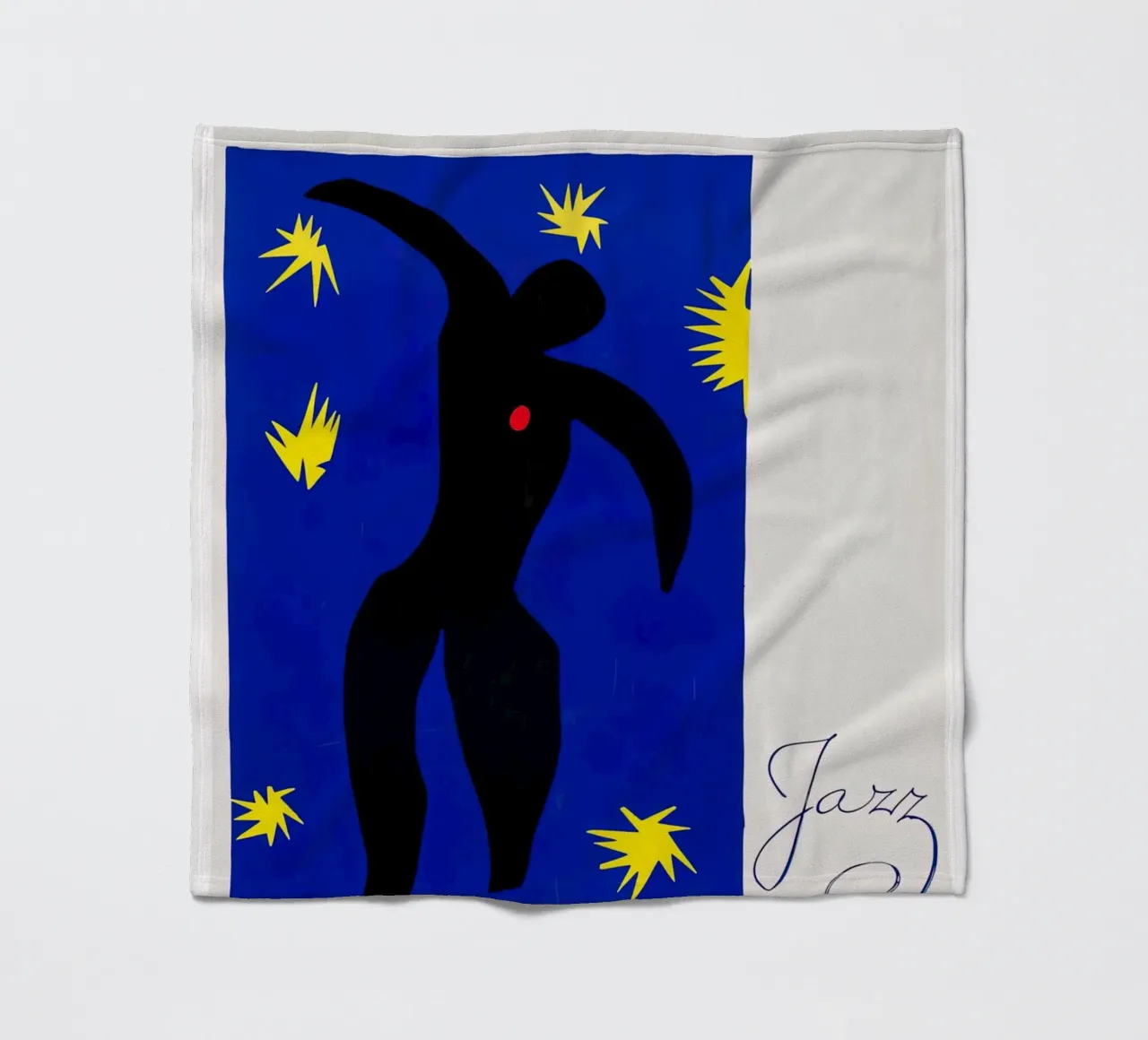 Matisse Jazz - Georges Pompidou Abstract Figure Print fleece blanket by homdeco