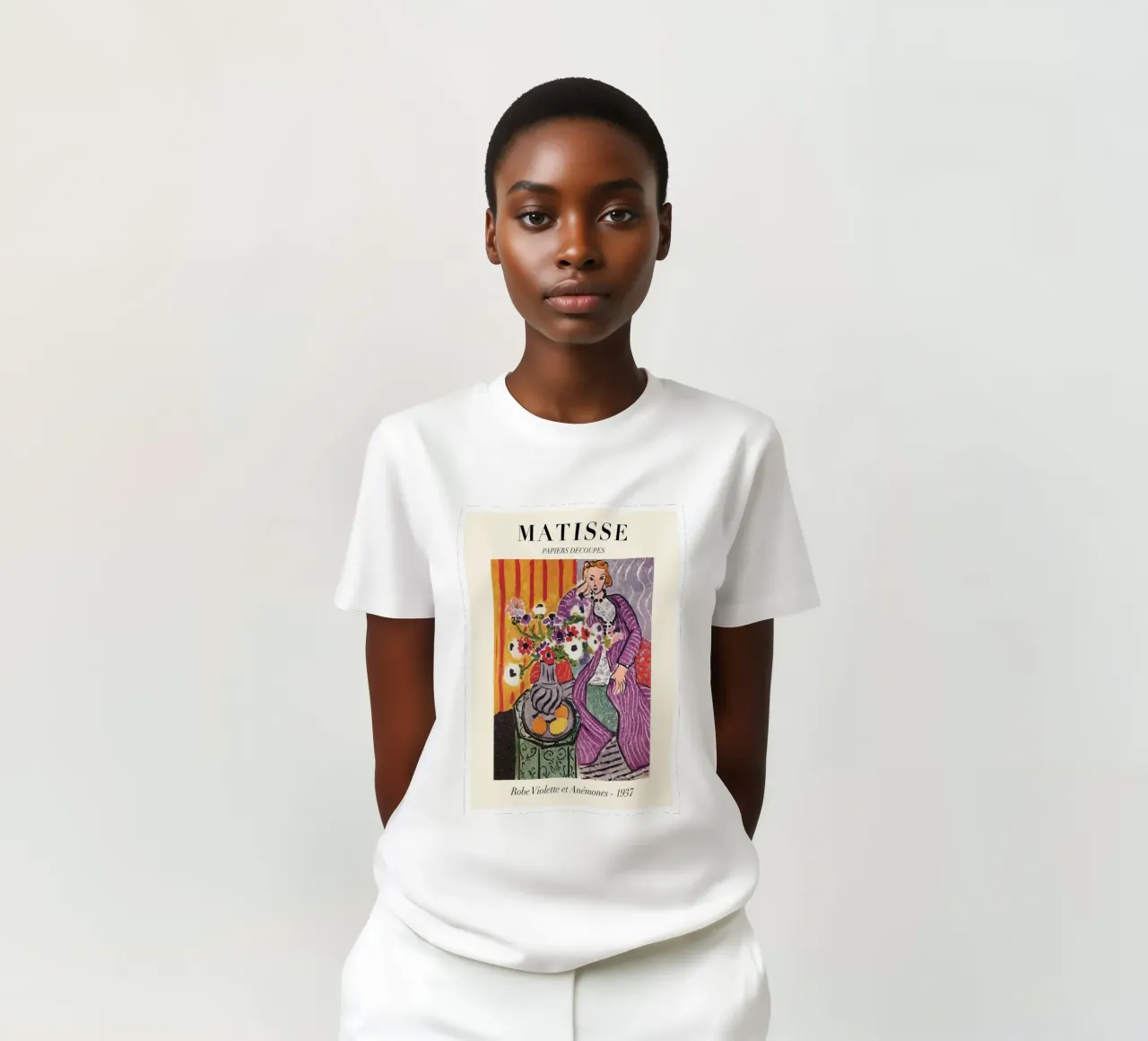 Matisse "Robe Violette et Anémones" 1937 Print t-shirt by homdeco