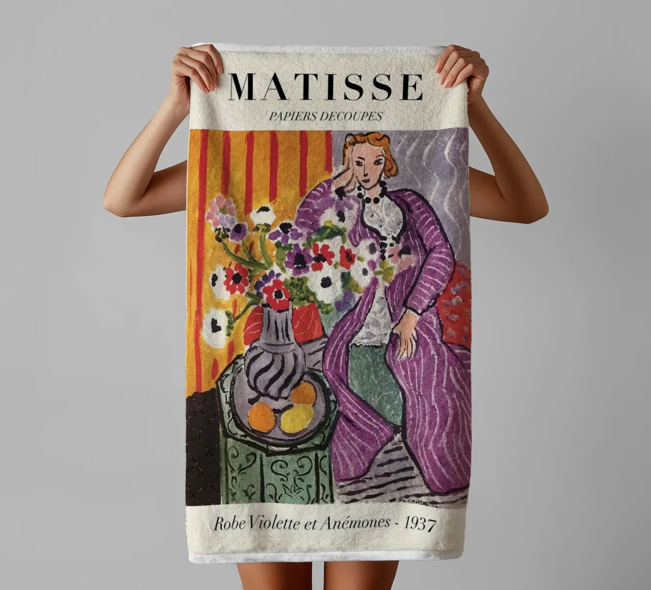 Matisse "Robe Violette et Anémones" 1937 Print towel by homdeco