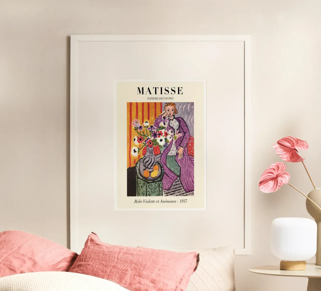 Matisse "Robe Violette et Anémones" 1937 Print poster by homdeco