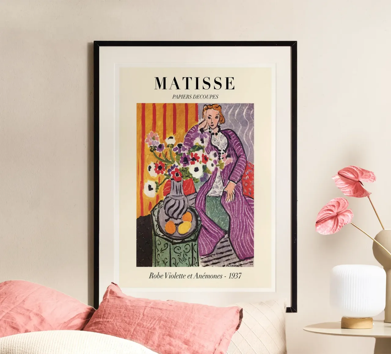 Matisse "Robe Violette et Anémones" 1937 Print poster by homdeco