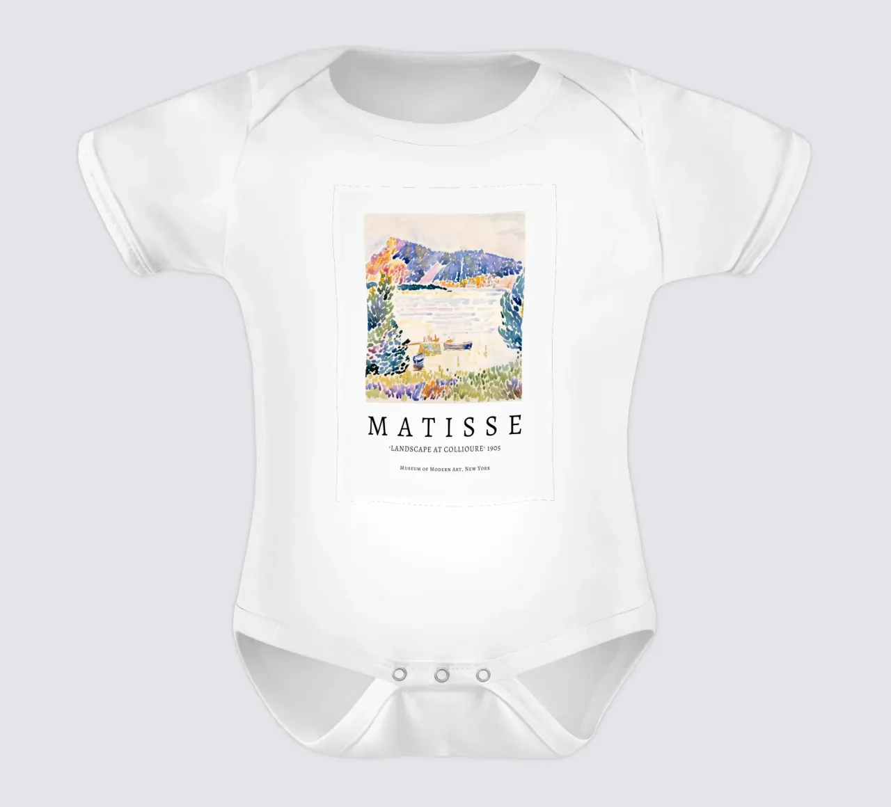 Matisse "Landscape at Collioure" 1905 Fauvist Print short-sleeve baby romper by homdeco