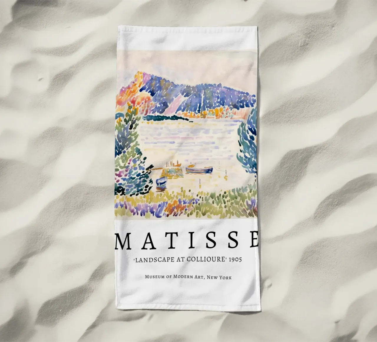 Matisse "Landscape at Collioure" 1905 Fauvist Print beach towel by homdeco