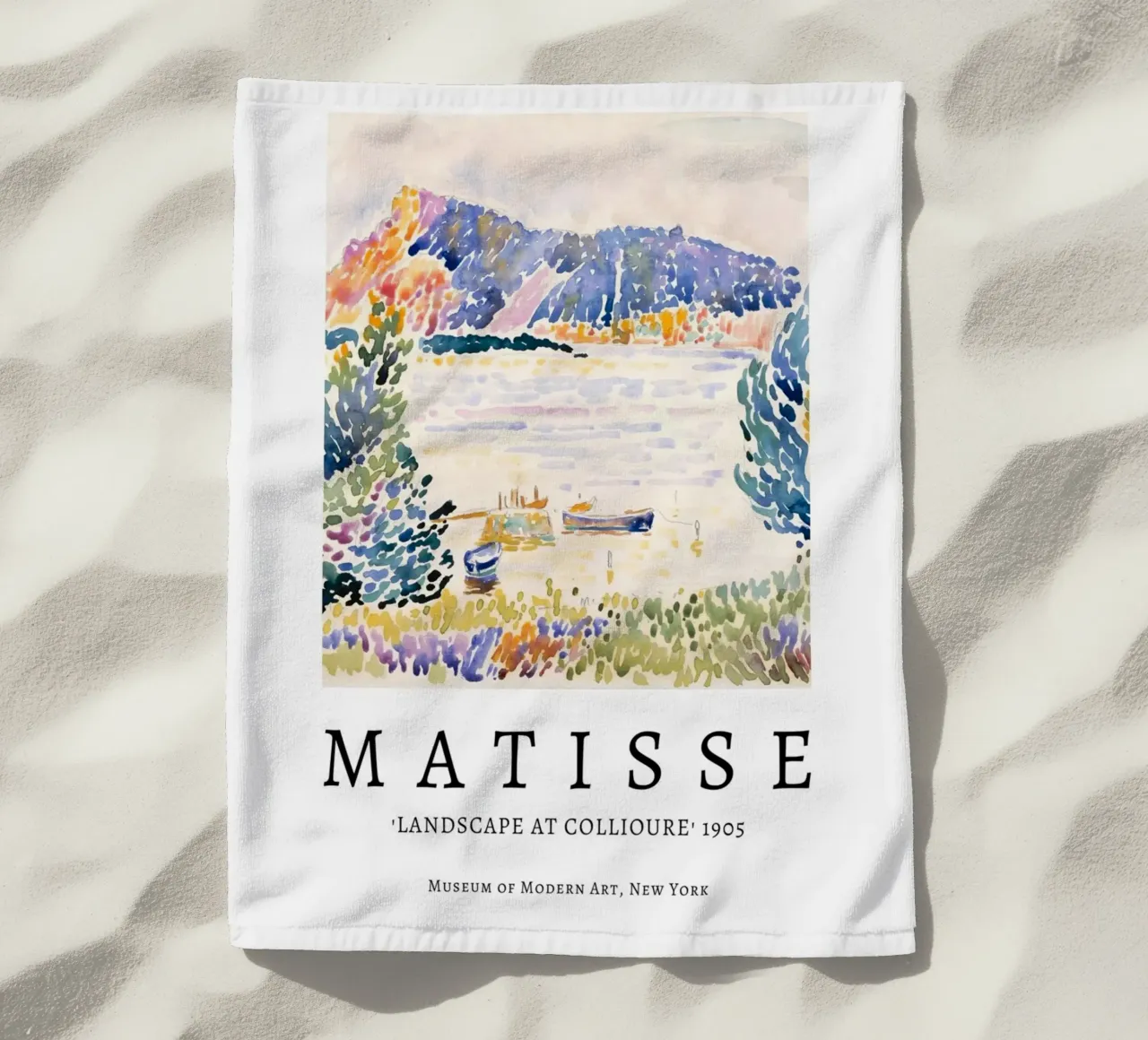 Matisse "Landscape at Collioure" 1905 Fauvist Print beach towel by homdeco
