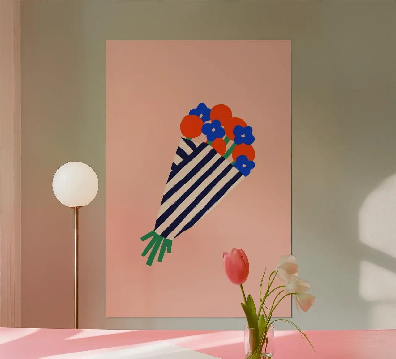 Bouquet of flowers poster con telaio in legno da Maren Gross