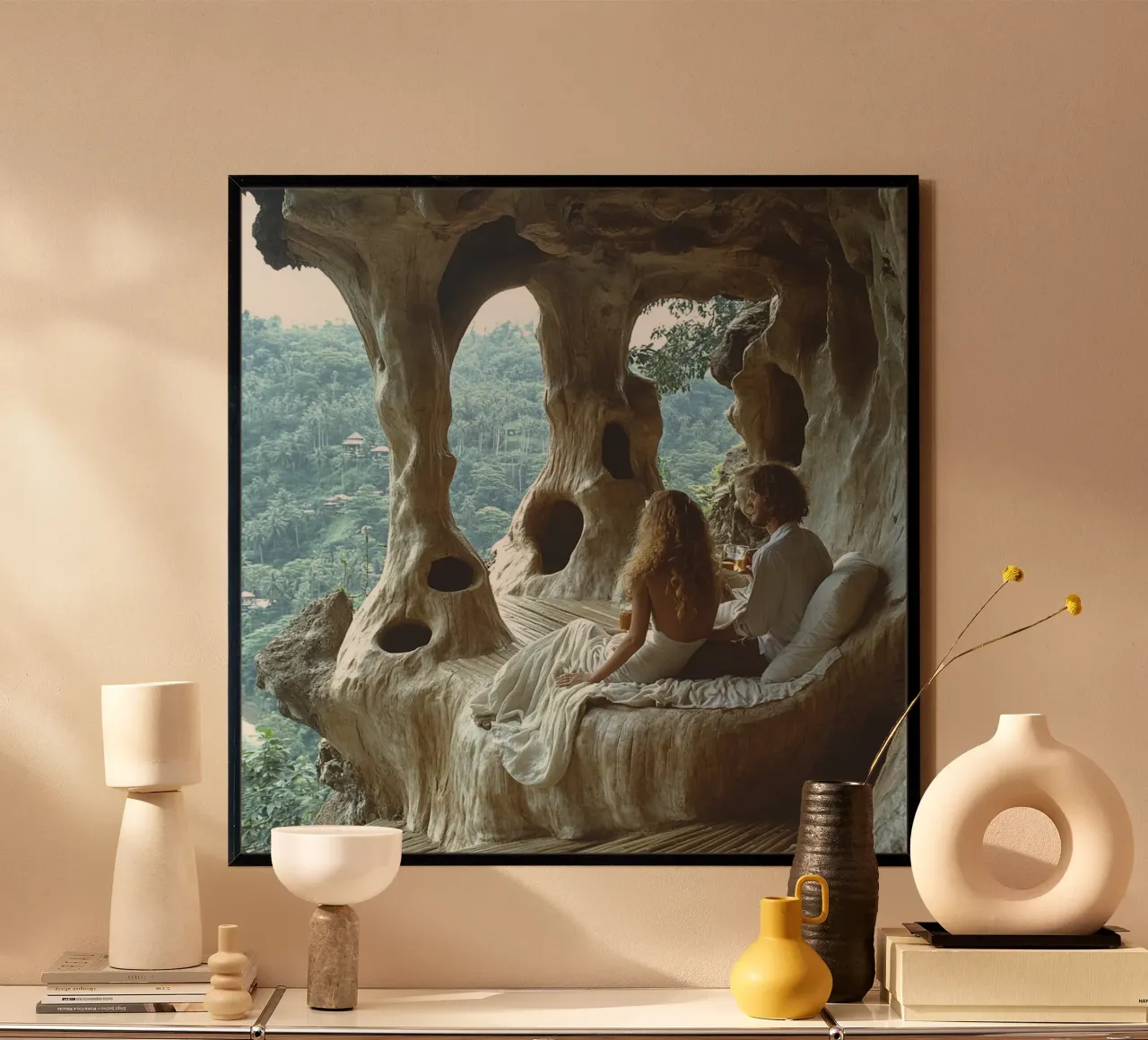 Bali Serenity Rituals poster con telaio in legno da Wanderlust Vibes