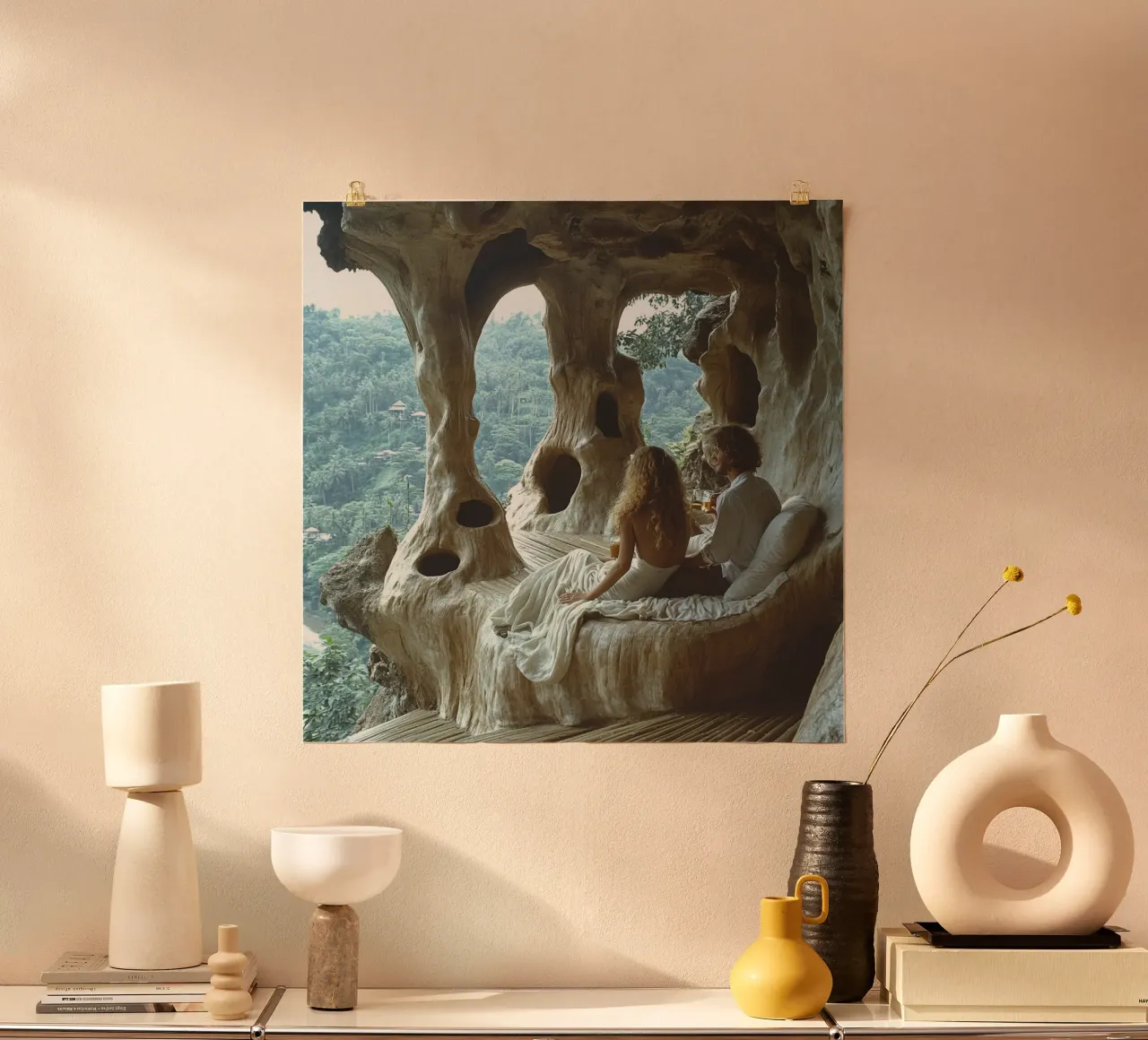 Bali Serenity Rituals poster con telaio in legno da Wanderlust Vibes