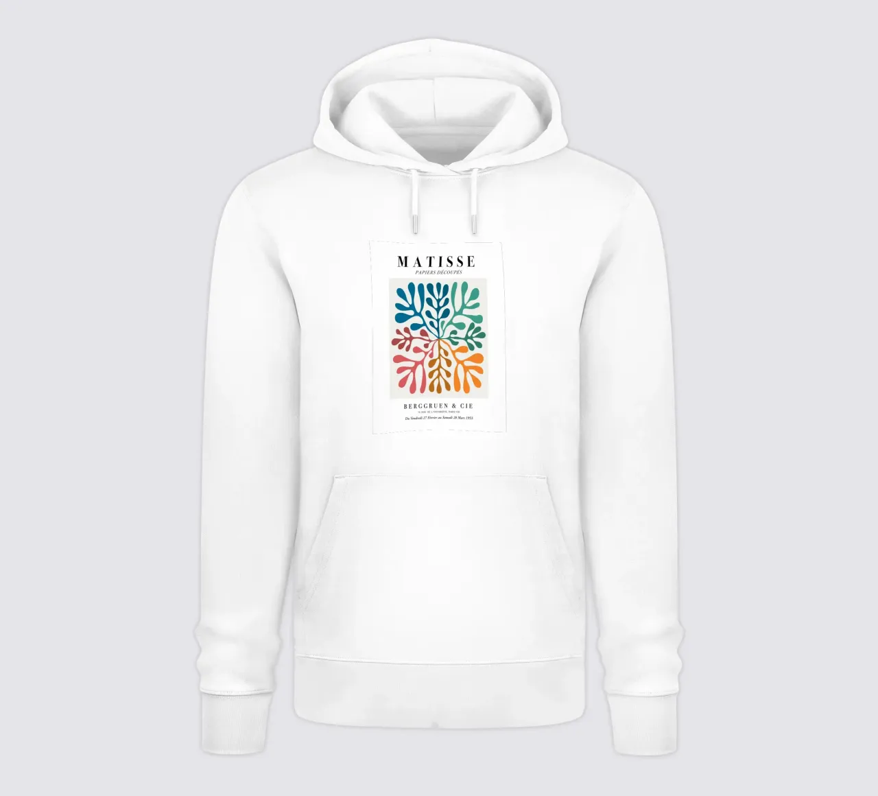 Matisse "Papiers Découpés" Vibrant Botanical Vortex Print hoodie by homdeco