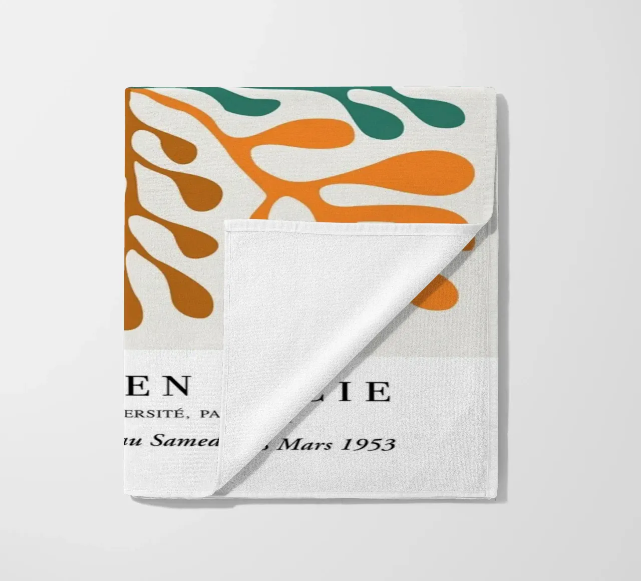 Matisse "Papiers Découpés" Vibrant Botanical Vortex Print beach towel by homdeco