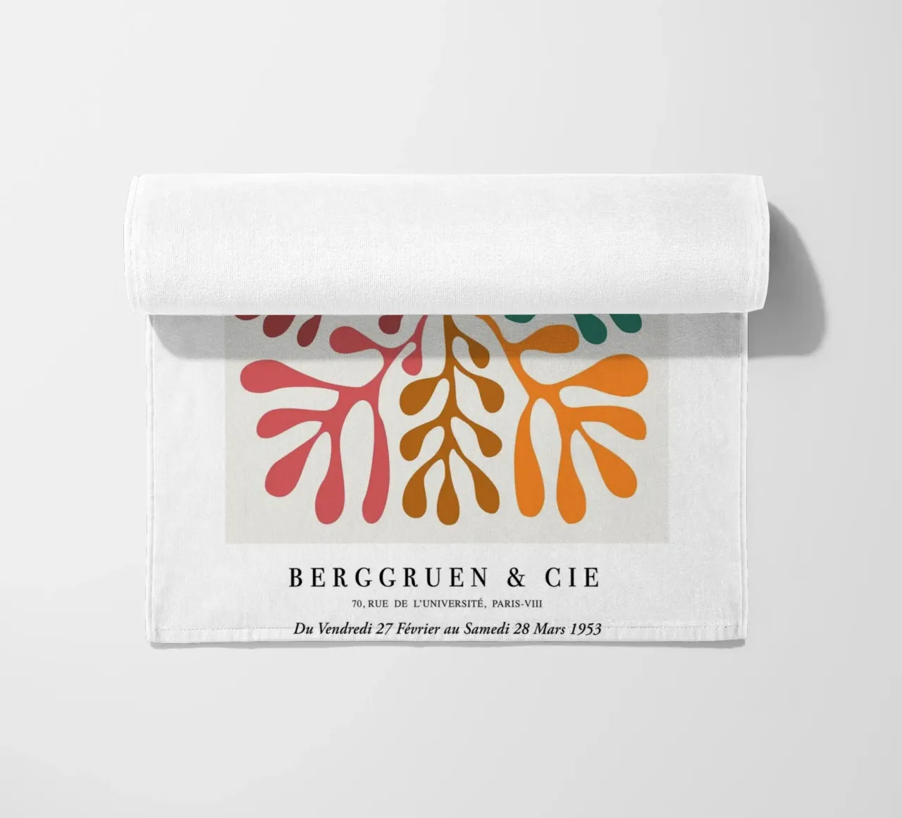 Matisse "Papiers Découpés" Vibrant Botanical Vortex Print beach towel by homdeco