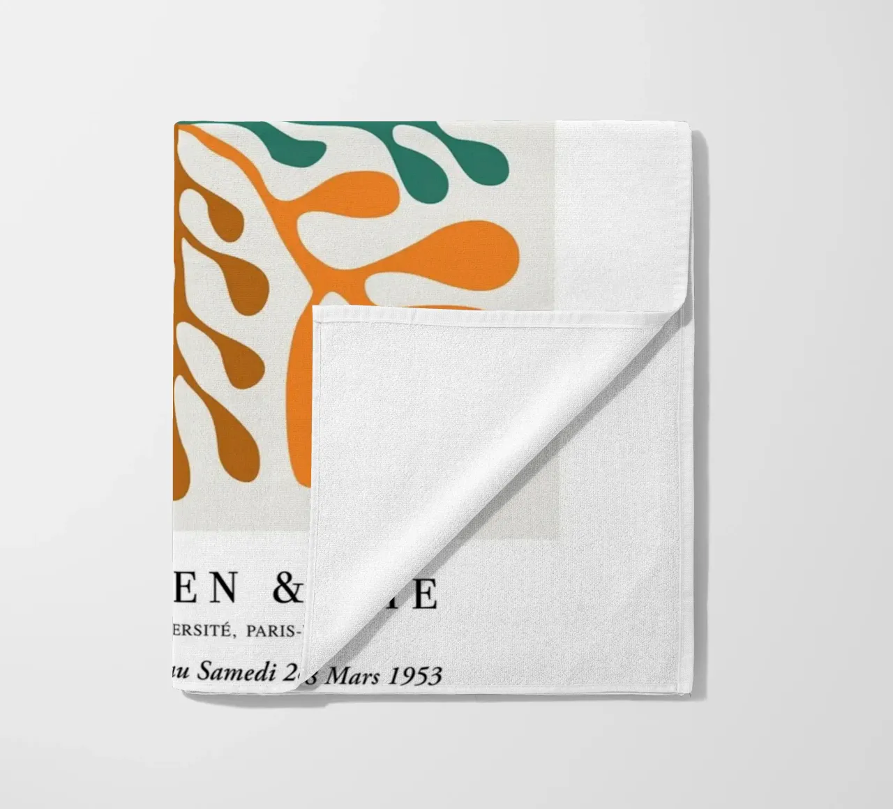 Matisse "Papiers Découpés" Vibrant Botanical Vortex Print beach towel by homdeco