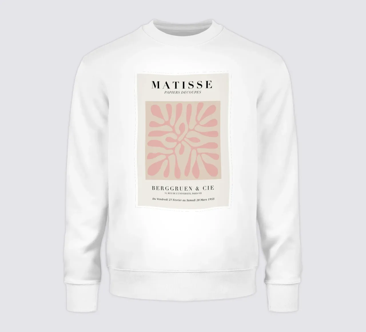 Matisse "Papiers Découpés" Pink Organic Forms Print sweatshirt by homdeco