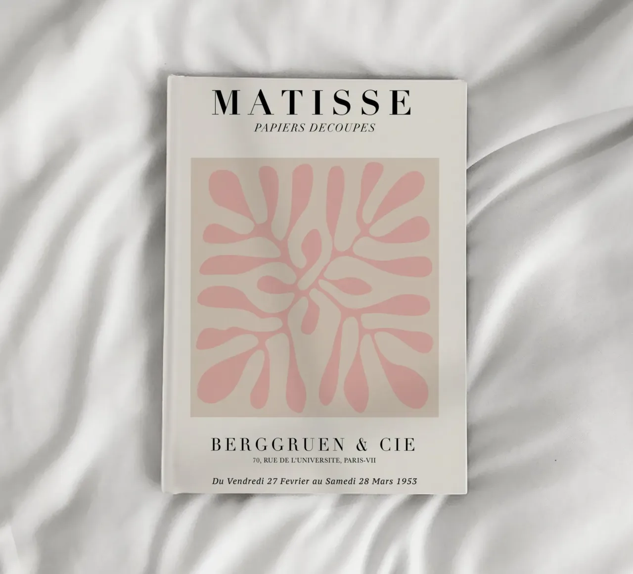 Matisse "Papiers Découpés" Pink Organic Forms Print notebook by homdeco
