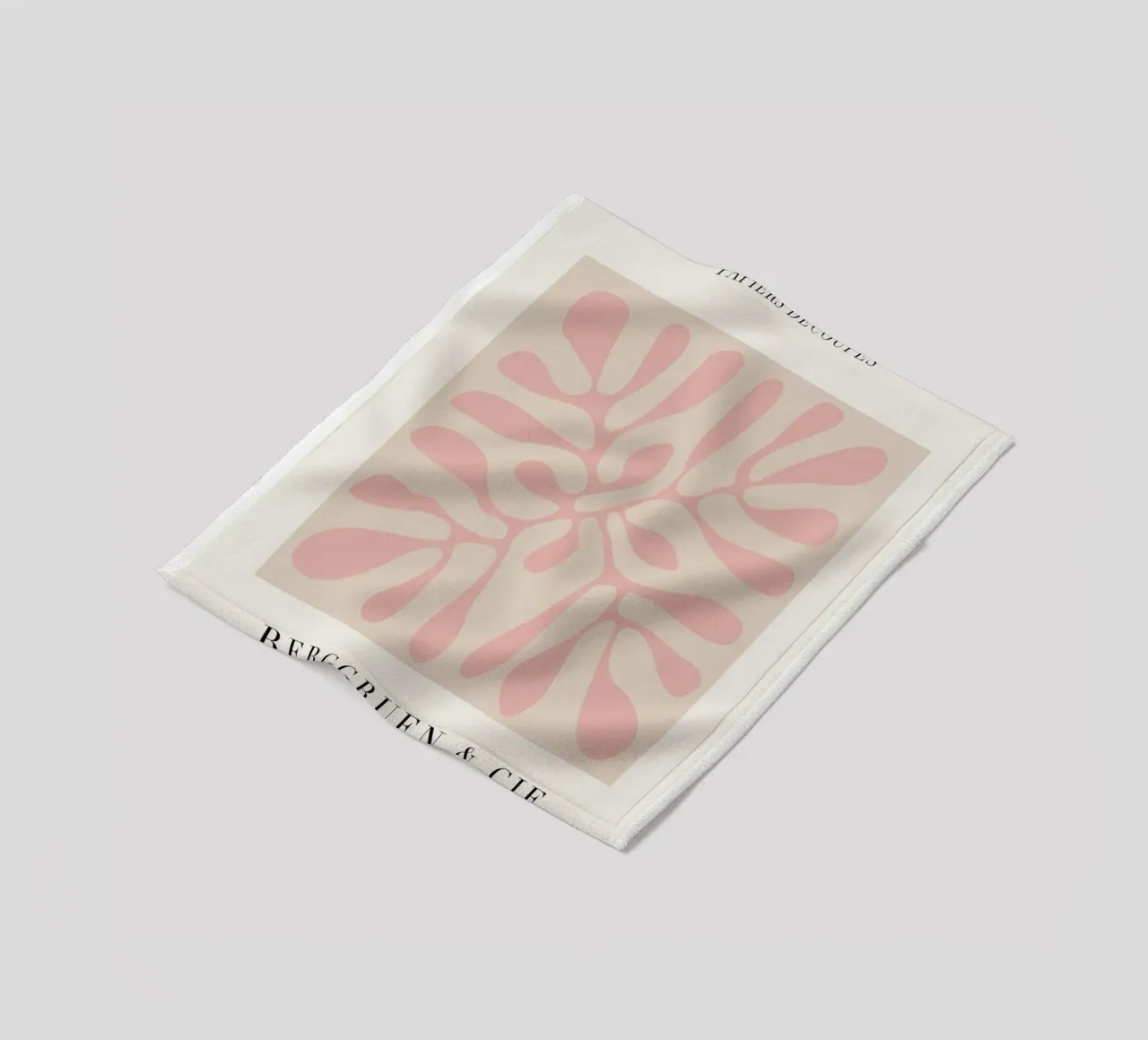 Matisse "Papiers Découpés" Pink Organic Forms Print fleece blanket by homdeco