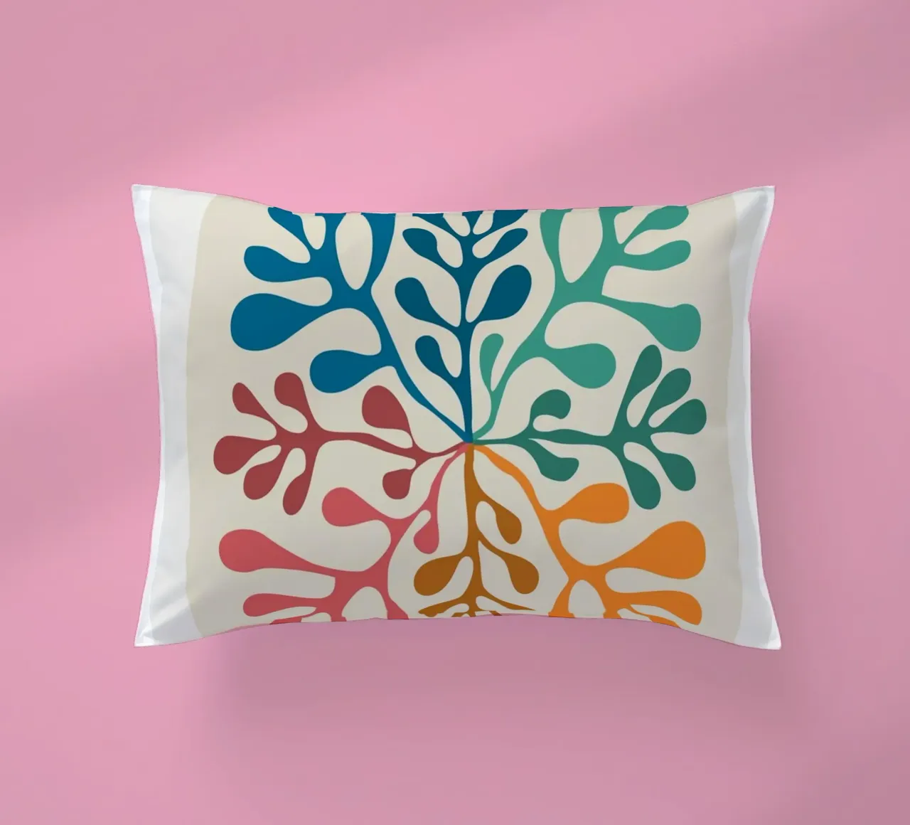 Matisse "Papiers Découpés" Vibrant Organic Shapes Print decorative cushion by homdeco