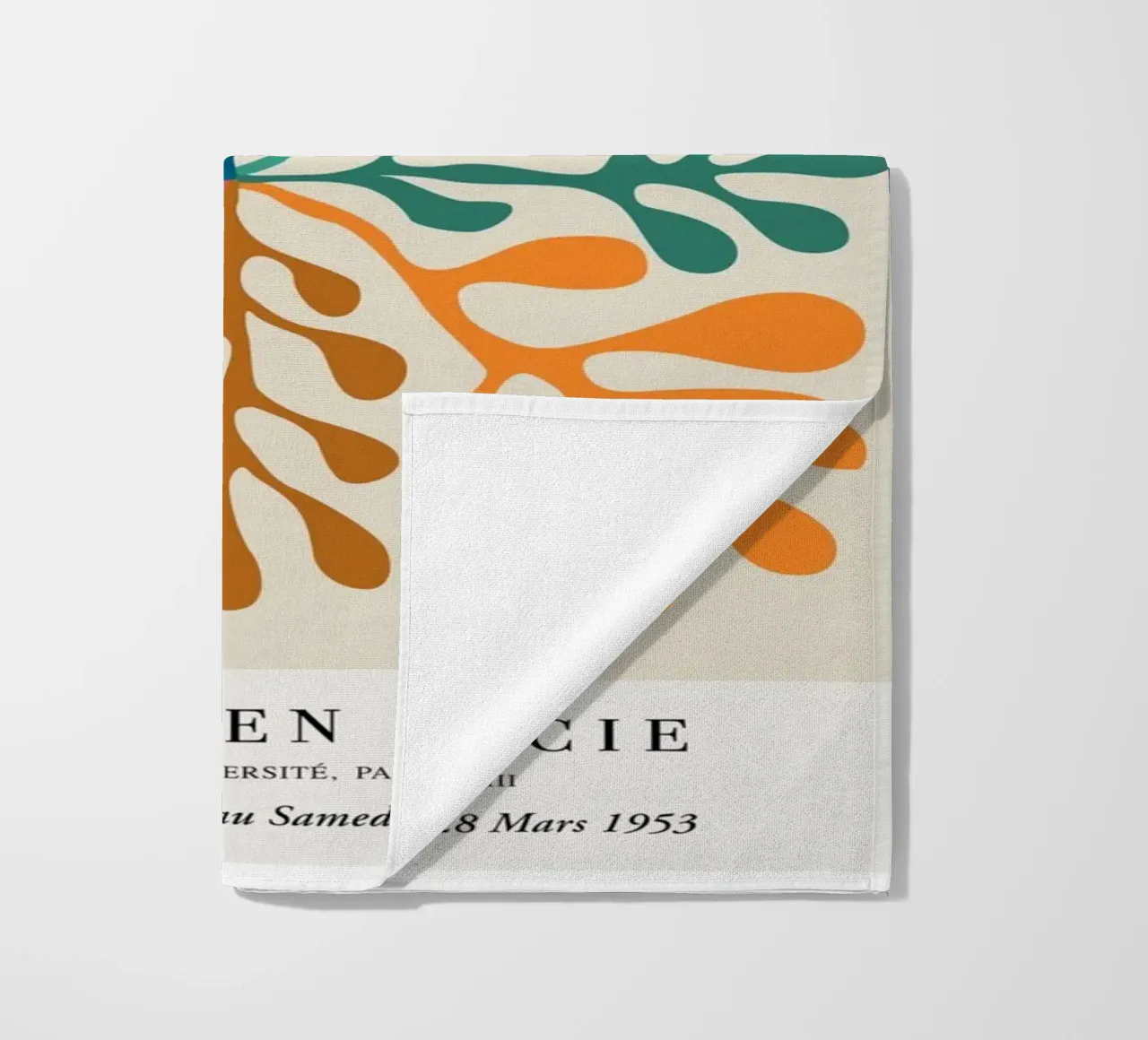 Matisse "Papiers Découpés" Vibrant Organic Shapes Print beach towel by homdeco
